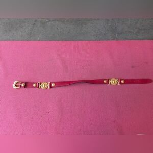 Elegant Gold and Red Women's Belt